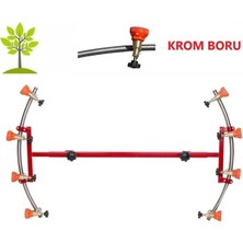 Tarım Garaj 4+4 Başlıklı Hilal Tip Ilaçlama Makina Aparatı-Krom Boru