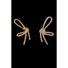 By Zeyna Aksesuar Kadın Özel Tasarım Fiyonk Figürlü 4 cm Küpe 002