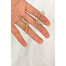 By Zeyna Aksesuar Kadın Özel Tasarım Fiyonk Figürlü 4 cm Küpe 002