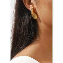 By Zeyna Aksesuar Kadın Özel Tasarım Damla Model 4 cm Küpe