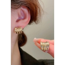 By Zeyna Aksesuar Kadın Özel Tasarım 1.5 cm Küpe