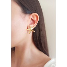 By Zeyna Aksesuar Kadın Özel Tasarım Deniz Yıldızı Model Küpe 001