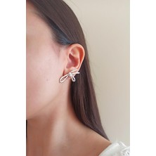 By Zeyna Aksesuar Kadın Özel Tasarım Kurdele Model Küpe