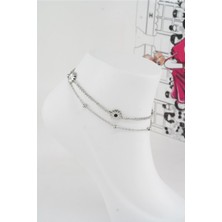 By Zeyna Aksesuar Kadın 316 L Kararmaz Anti Alerjenik Çelik Halhal ZY0007