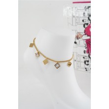 By Zeyna Aksesuar Kadın 316 L Kararmaz Anti Alerjenik Çelik Halhal ZY00020