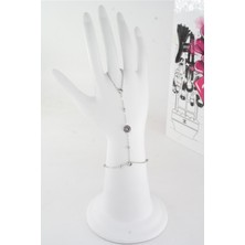 By Zeyna Aksesuar Kadın Vip Seri 316 L Paslanmaz Çelik Baget Zirkon Taşlı Şahmeran   SH009