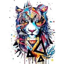 Womb Hobby Retro Kaplan Sayılarla Boyama Seti 40X50 cm (Tuvale Gerili)