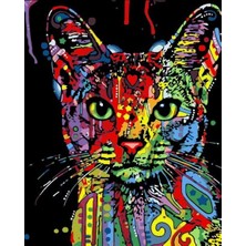 Womb Hobby Kedi Sayılarla Boyama Seti ( Tuvale Gerili)