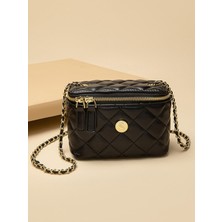 Deardan Lüks Elmas Zincir Crossbody Çanta Kadınlar Için Moda Markaları Omuzdan Askili Çanta Ayarlanabilir Askı Fermuarlı Kutu Çanta Kozmetik Çantası (Yurt Dışından)