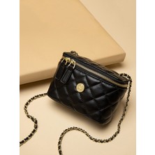 Deardan Lüks Elmas Zincir Crossbody Çanta Kadınlar Için Moda Markaları Omuzdan Askili Çanta Ayarlanabilir Askı Fermuarlı Kutu Çanta Kozmetik Çantası (Yurt Dışından)