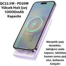 Polham Hc Magsafe Uyumlu 22.5W 10000MAH Kablosuz Şarjlı Powerbank, Voltaj ve Akım Korumalı Powerbank