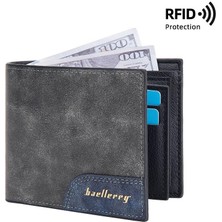 Deardan Erkekler Kısa Bifold Suni Deri Kredi Kımlık Kartı Tutucu Cüzdan Billfold Çanta Debriyaj Minimalist Mat Hombre Iş Ince (Yurt Dışından)