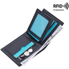 Deardan Erkekler Kısa Bifold Suni Deri Kredi Kımlık Kartı Tutucu Cüzdan Billfold Çanta Debriyaj Minimalist Mat Hombre Iş Ince (Yurt Dışından)