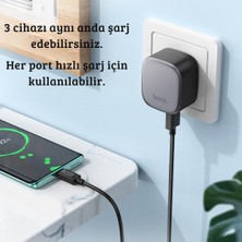 Coofbe Şarj Akım Korumalı Çift USB Type-C Kablolu Şarj Başlığı Samsung Huawei Xiaomi Lenovo Şarj Seti