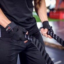 Axton Gym Fitness Ağır Eğitim Eldiven Erkek Kadın Vücut Geliştirme Yarım Parmak Kaymaz Eldiven Bilek Desteği Halter Spor (Yurt Dışından)