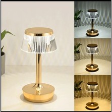 Cata Rio Şarjlı Masa Lambası – Altın Metal Gövde ve Başlık, Salon ve Oturma Odası İçin Şık Dekoratif Tasarım