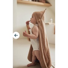 Pamuk Hanım Outlet Ürün  Pamuklu Kız-Erkek Yenidoğan-Bebek Banyo Havlu Kundak Düz/kahverengi