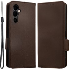 Hello-U Tecno Pova Neo 2 Litchi Doku Cüzdan Pu Deri Darbeye Dayanıklı Flip Telefon Kılıfı ile Askı (Yurt Dışından)