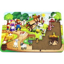 Toysilla Ahşap Puzzle Çiftlik Temalı 24 Parça - T5006