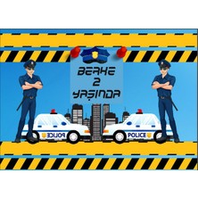 Reysa Tasarım Polis Temalı Doğum Günü Afişi-35 x 50 cm