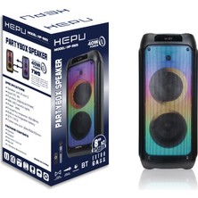 Hepu Hp 965 Şarjlı TAŞINABILIR40 Watt Rms 2*8 Inch Bluetooth Hoparlör