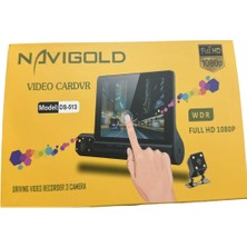 Navigold DS-513 Full Hd 1080P Dokunmatik Araç Içi Dvr Kamera 3 Kameralı