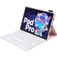 ZHKJ Shop Bluetooth Klavye Kılıfı AM18-B Lenovo Xiaoxin Pad Pro 2022 11.2 Inç Pembe (Yurt Dışından)