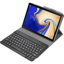 ZHKJ Shop Galaxy Tab A 10.5 T590 / T595 Siyah Için Bluetooth Klavye Pu Kılıf (Yurt Dışından)