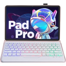 ZHKJ Shop Bluetooth Klavye Kılıfı AM18-BS Lenovo Xiaoxin Pad Pro 2022 11.2 Inç Pembe (Yurt Dışından)