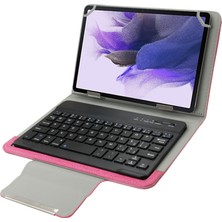 ZHKJ Shop 7 Inç Tablet Pc Için HSD-PT7010 Bluetooth Klavye Pu Kılıf Kırmızı (Yurt Dışından)