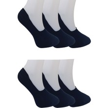 Alessa Socks Bambu Babet Çorap Silikonlu 6 Çift Yıkamalı Burun Dikişsiz Erkek Füme