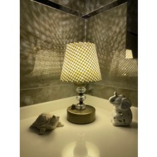 Fey Atelier Masa Lambası,pilli Gece Lambası, Pilli Abajur,beyazdesenlieskitmeayak
