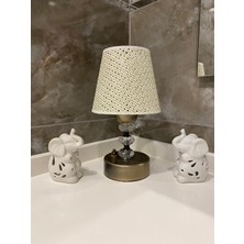 Fey Atelier Masa Lambası,pilli Gece Lambası, Pilli Abajur,beyazdesenlieskitmeayak