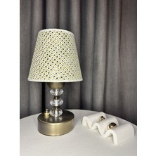 Fey Atelier Masa Lambası,pilli Gece Lambası, Pilli Abajur,beyazdesenlieskitmeayak