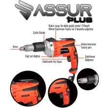 Assur Plus Profesyonel 90N.m Alçıpan Vidalama Tabancası 710W