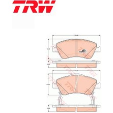 TRW Ön Fren Balata Tk. Aurıs E15 06-12 Corolla E15 Sedan 06/14 1,33 1,4 1,6 1,8 1,4d-4d GDB3481 Trw