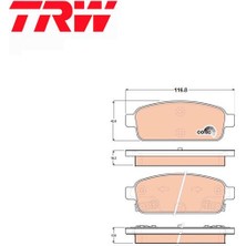 TRW Arka Fren Balata Tk.  Astra J P10 Ampera Cascada W13 Mokka J13 Zafira Tourer Cruze J300 GDB1844 Trw