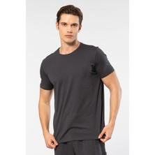 Cacharel Erkek Bisiklet Yaka T-Shirt 2169/ANTRASIT