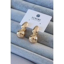 Callerrons Accessories  Altın Sarısı Gold Renk Top Model Kadın Küpeler