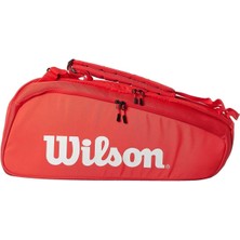 Wilson Super Tour 6 PK Kırmızı Tenis Raket Çantası