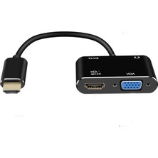 Pmr HDMI To HDMI -Vga Çevirici Adaptör Ses Çıkışlı