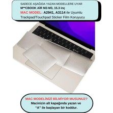 McStorey Macbook Air 15.3 Inç M2-M3, Touchpad Sticker Film Koruyucu (2023-2024) A2941 A3114 ile Uyumlu