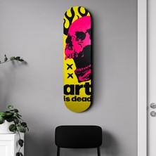 Hedgehog Art Shop "mortal Art" Kaykay Duvar Dekoru, El Yapımı Ahşap Duvar Dekoru
