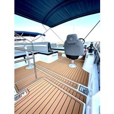 Marine Marinedeck 1250*850*6MM  Alt Taban 3M Yapışkanlı Tekne-Yat Zemin  Tik Kaplamaları Koyu Taba - Siyah Renk