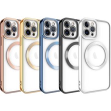 Tecno Gelisen Apple iPhone 12 Pro Max - Uyumlu Magsafe Wireless Şarj Özellikli Zore Setro Silikon-Siyah