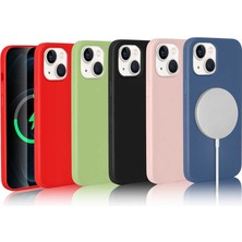 Tecno Gelisen Apple iPhone 13 Uyumlu Zore Silksafe Wireless Kapak-Pembe Açık