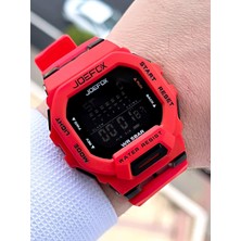 Joefox G-Shock Kasa Kırmızı/siyah Digital 5 Atm Suya Dayanıklı 2 Yıl Garantili Spor Kol Saati J-GS01