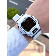 Joefox G-Shock Kasa Beyaz/siyah Digital 5 Atm Suya Dayanıklı 2 Yıl Garantili Spor Kol Saati J-GS012