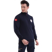 Bilenn Tekstil Paramedik Sweatshirt Kışlık Unisex Balıkçı Yaka - Lacivert