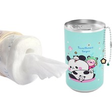 Nostaljik Lezzetler Sevimli Teneke Kutu Görünümlü Islak Mendil Anahtarlık Çanta Süsü 2 Adet